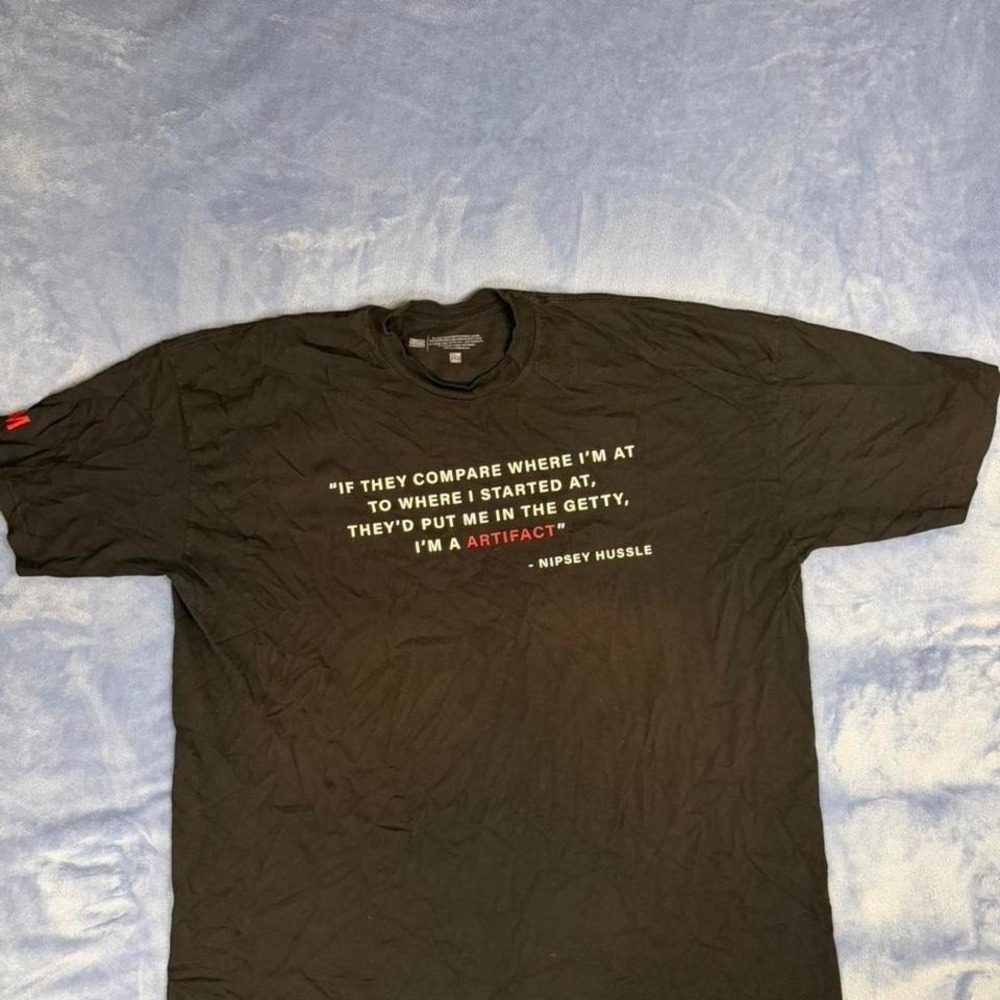 Nipsey Hussle black cotton t-shirt men size 3xl‎